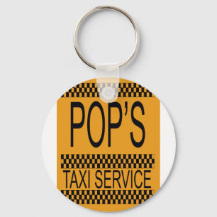 Pop's Taxi Service Keychain