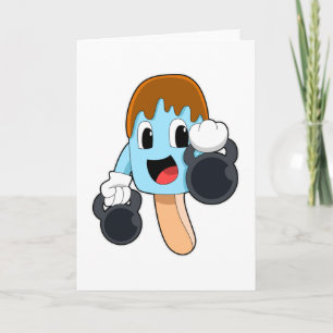 Popsicle at Strength training with Dumbbells Card