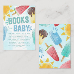 Popsicle Baby Shower Book Request Enclosure Card