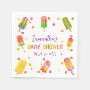 Popsicle baby shower Ice Cream summer party Napkin