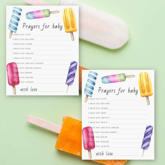 Popsicle baby shower prayers for baby  (Creator Uploaded)