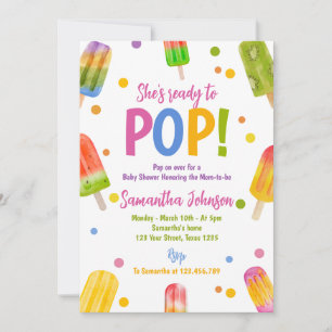 Popsicle baby shower summer party  invitation