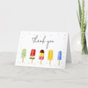 Popsicle Baby Shower  Thank You Card