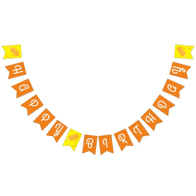 Popsicle Birthday Party Bunting Flags (All)