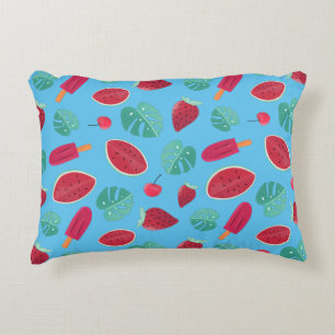 Popsicle, Cherry, Strawberry & Watermelon Accent Pillow