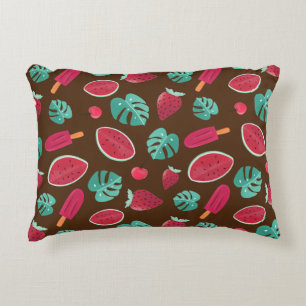 Popsicle, Cherry, Strawberry & Watermelon Accent Pillow