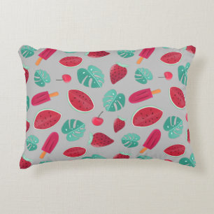 Popsicle, Cherry, Strawberry & Watermelon Accent Pillow