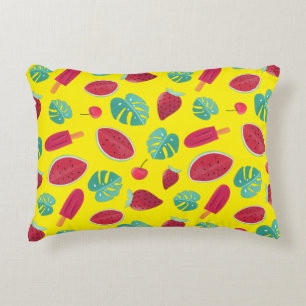 Popsicle, Cherry, Strawberry & Watermelon Accent Pillow