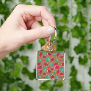Popsicle, Cherry, Strawberry & Watermelon Leaves Keychain
