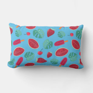 Popsicle, Cherry, Strawberry & Watermelon Lumbar Pillow