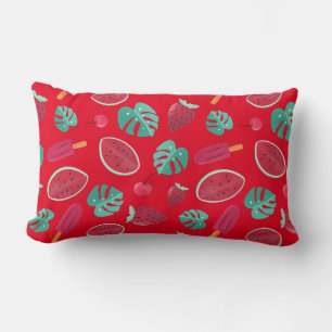 Popsicle, Cherry, Strawberry & Watermelon Lumbar Pillow
