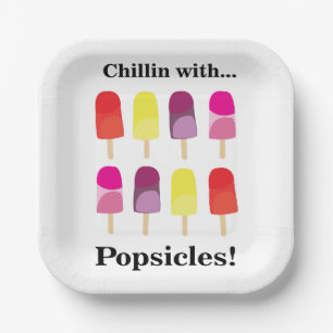 Popsicle Colorful Summer Birthday Party Paper Plate