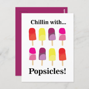 Popsicle Colorful Sweet Summer Postcard