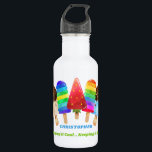 Popsicle Colourful Kids Personalized 532 Ml Water Bottle<br><div class="desc">Kids personalized water bottle - cool accessory for back to school, sports bags etc. The design has colourful watercolor popsicles and chocolate dipped ice lollies on sticks in a vibrant rainbow colour palette. The template is ready for you to add your custom text, such as your name and slogan, in...</div>