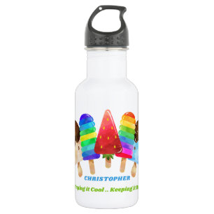 Popsicle Colourful Kids Personalized 532 Ml Water Bottle