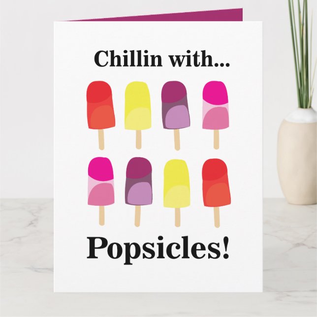 Popsicle Colourful Summer Birthday  Card (Front)