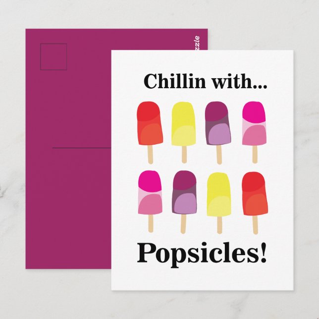 Popsicle Colourful Sweet Summer Postcard (Front/Back)