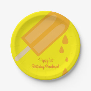 Popsicle Cute Kids Birthday Party Paper Plate