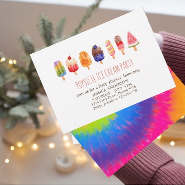 Popsicle Ice Cream baby shower Invitation (Creator Uploaded)