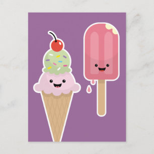 Popsicle & Ice cream friends Postcard