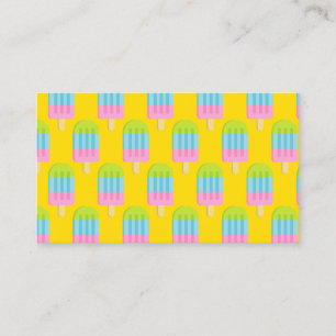 Popsicle ice cream lollipop business card template