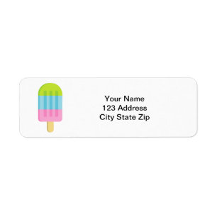 Popsicle ice lolly custom return address labels