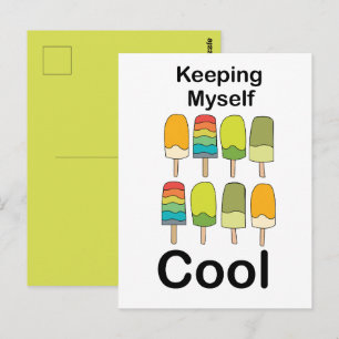 Popsicle Keeping Myself Cool Summer Postcard
