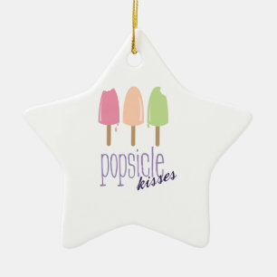 Popsicle Kisses Ceramic Ornament