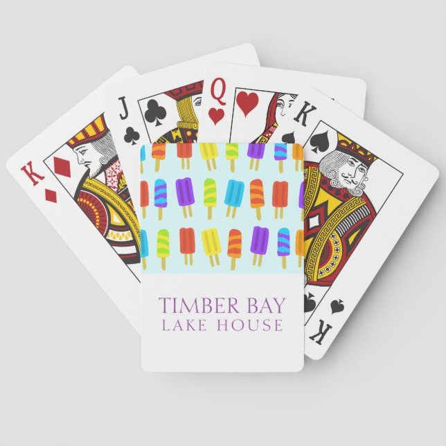 Popsicle Lake House Playing Cards (Back)