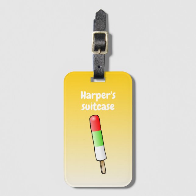 Popsicle Luggage Tag (Front Vertical)