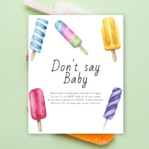 Popsicle - N'écrivez pas bébé Affiche
