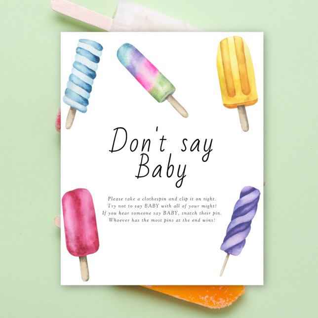Popsicle - N'écrivez pas bébé Affiche (Créateur téléchargé)