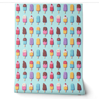 Popsicle Parade in Blue Ice Cream IV Wallpaper