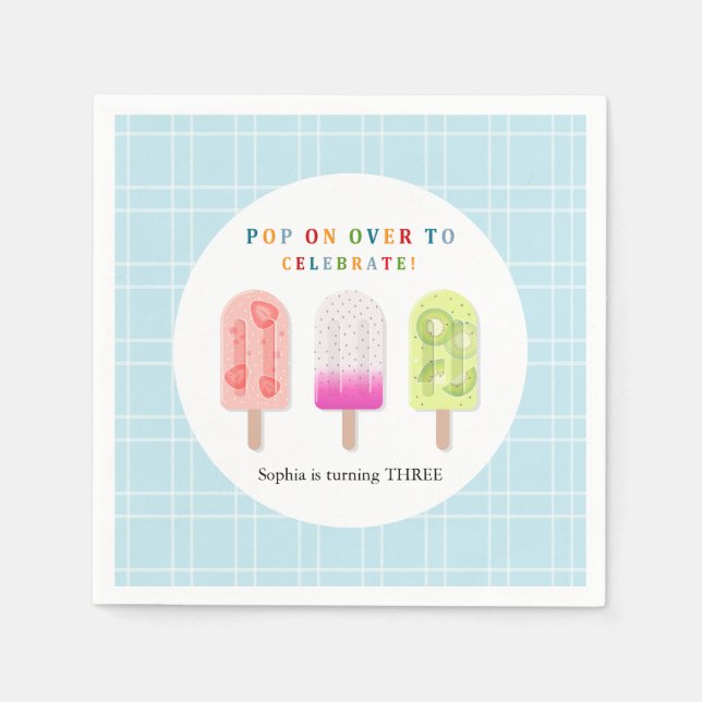 Popsicle Party Napkin (Front)