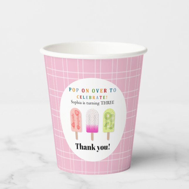 Popsicle Party Paper Cups (Front)