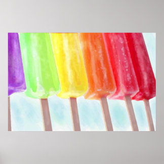 popsicle rainbow poster