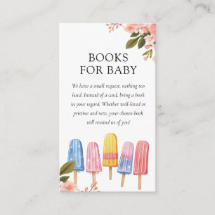 Popsicle Ready to Pop Baby Shower Books Enclosure Card