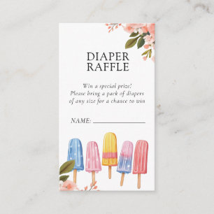 Popsicle Ready to Pop Baby Shower Diaper Raffle Enclosure Card