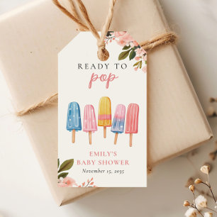 Popsicle Ready to Pop Baby Shower Gift Tags