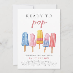Popsicle Ready to Pop Baby Shower Invitation