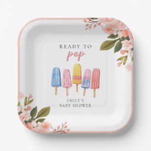 Popsicle Ready to Pop Baby Shower Paper Plate