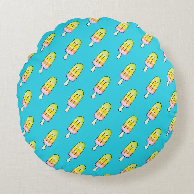 Popsicle Round Pillow (Front)
