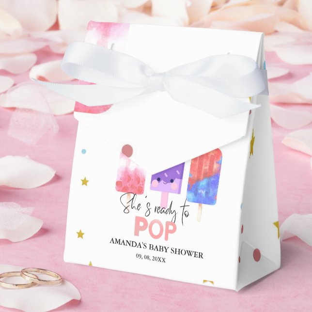 Popsicle  She is ready to pop Baby Shower Favor Box (Wedding)