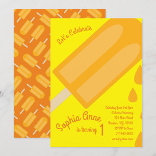 Popsicles 1er Anniversaire Cute Summer Invitations