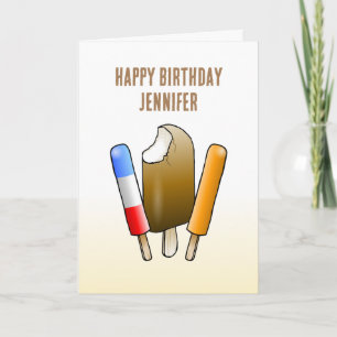 Popsicles and Ice Cream Bar Card