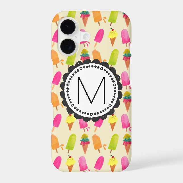 Popsicles and Ice Cream Personalized Monogram (Back)