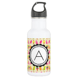 Popsicles and Ice Cream Personalized Monogram 532 Ml Water Bottle