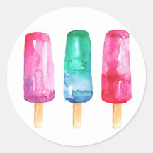 Popsicles bright customised sticker.Food colourful