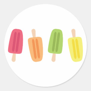 Popsicles Classic Round Sticker