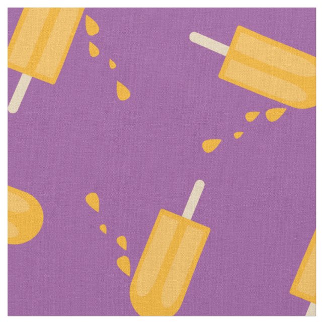 Popsicles Cute Kids Summer Fabric (Close Up)